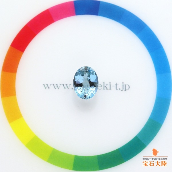 宝石ルース 『No1カラーサンタマリアアフリカーナ！』天然アクアマリン 鑑別ソ付 天然アクアマリン 0.72ct 【サンタマリア・アフリカーナ】 無処理
