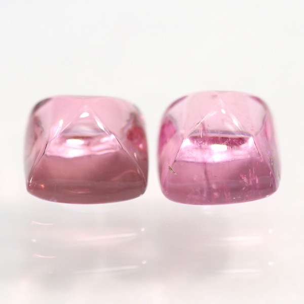 天然トルマリン 1.96ct/2P 【ピンク】 シュガーローフカット