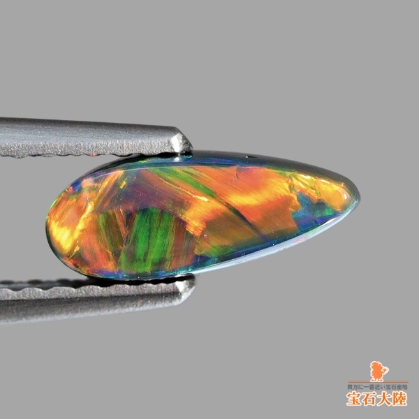 珍しい透明感 ウェロー産 ブラックオパール 無染色11.37ct W007 天然ブラックオパール 0.69ct【マルチ遊色】オーストラリア