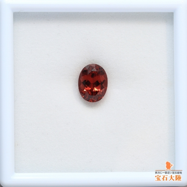 天然ロードライトガーネット 3.33ct 【ブラウニッシュレッド】 タンザニア