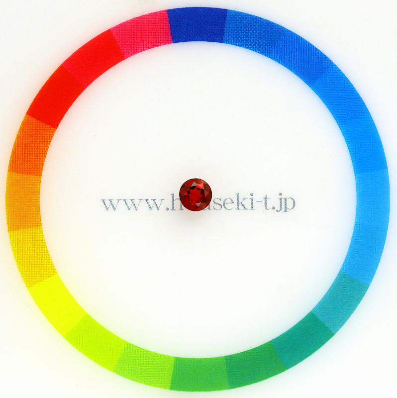 天然アンデシン 0.22ct 【オレンジッシュレッド】 ラウンド