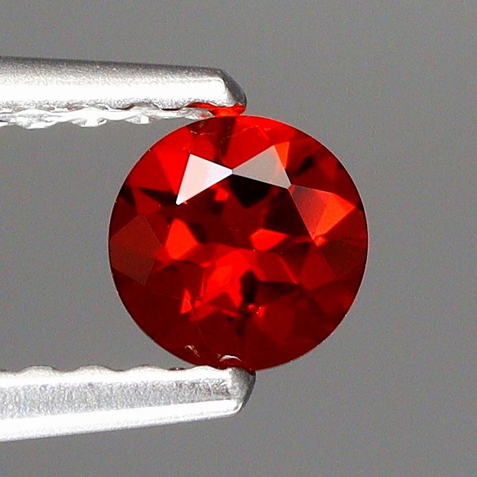 天然アンデシン 0.22ct 【オレンジッシュレッド】 ラウンド