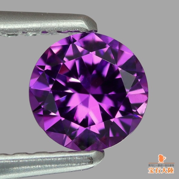 天然ロードライトガーネット 0.52ct 【高貴な紫】 美品 ダイヤカット