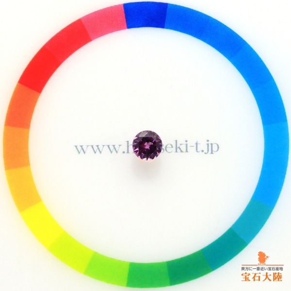 天然ロードライトガーネット 0.52ct 【高貴な紫】 美品 ダイヤカット