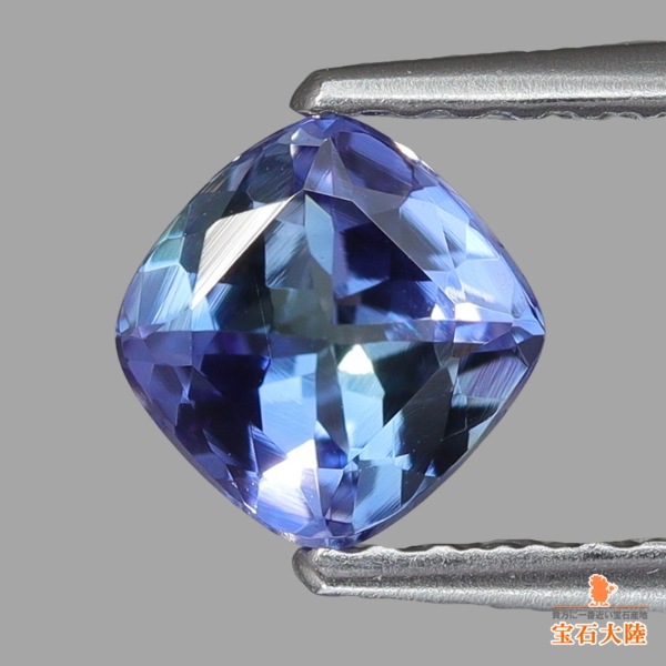 天然ゾイサイト 1.43ct/2P 【マルチブルー】 クッション ペア