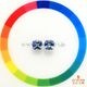 天然ゾイサイト 1.43ct/2P 【マルチブルー】 クッション ペア