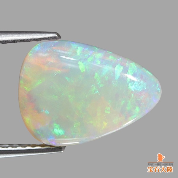 天然オパール 3.68ct 【ミルキーグリーン】ライトニングリッジ