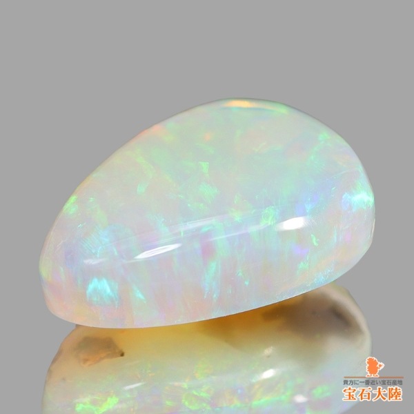 天然オパール 3.68ct 【ミルキーグリーン】ライトニングリッジ