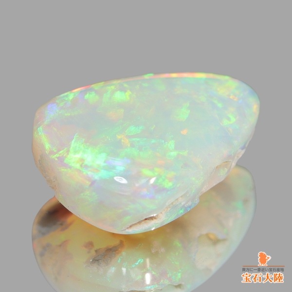 天然オパール 3.68ct 【ミルキーグリーン】ライトニングリッジ