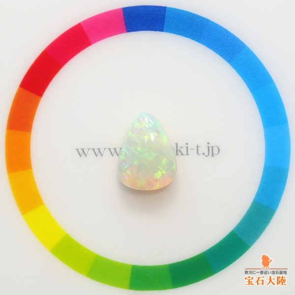 天然オパール 3.68ct 【ミルキーグリーン】ライトニングリッジ