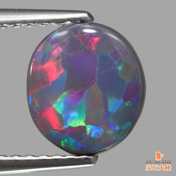 天然ブラックオパール 1.24ct 【魅惑の美遊色】ライトニングリッジ