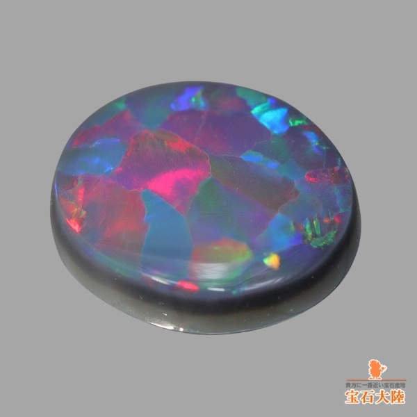 めだま！極ネオンライトニングリッジ産セミブラックオパール　24kgp オーストラリア・ライトニングリッジ産ブラックオパール 2.26ct | nico