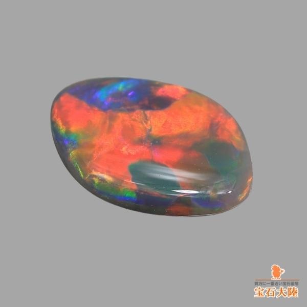天然ブラックオパール 0.48ct 【情熱的な赤斑】