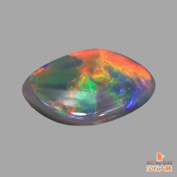 天然ブラックオパール 0.48ct 【情熱的な赤斑】