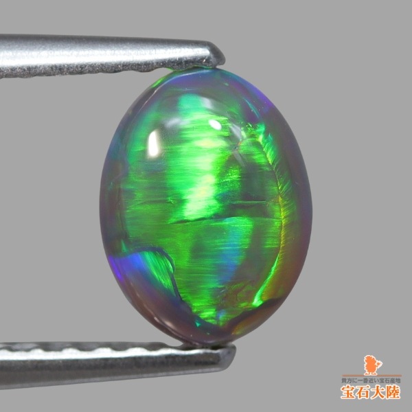 天然ブラックオパール 0.77ct 【ローリング強遊色】ライトニングリッジ