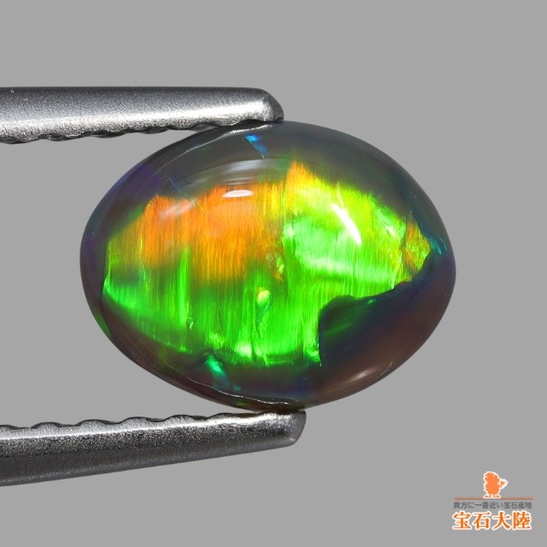 天然ブラックオパール 0.77ct 【ローリング強遊色】ライトニングリッジ