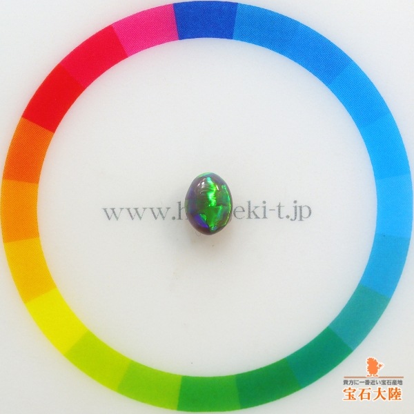 天然ブラックオパール 0.77ct 【ローリング強遊色】ライトニングリッジ