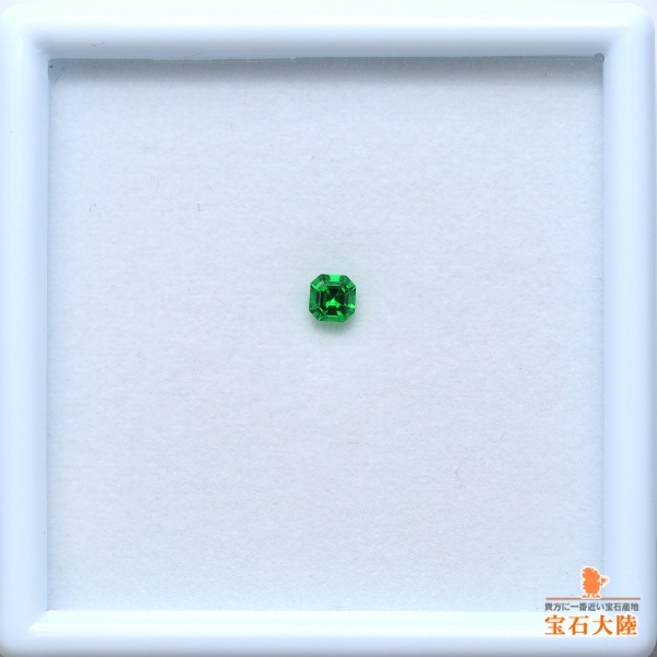 天然ツァボライトガーネット 0.22ct 【アッシャーカット】 タンザニア 