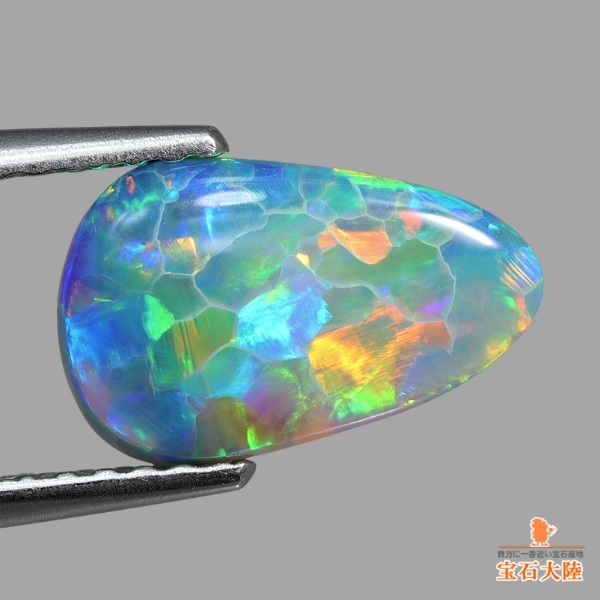 天然ブラックオパール 1.48ct 【ネオンカラー美遊色】 ライトニングリッジ