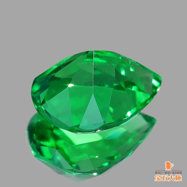 天然ツァボライトガーネット 0.72ct 【美発色】 タンザニア 日独ミニ鑑別付