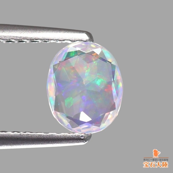 天然ウォーターオパール 0.42ct 【ファセッカット】 メキシコ