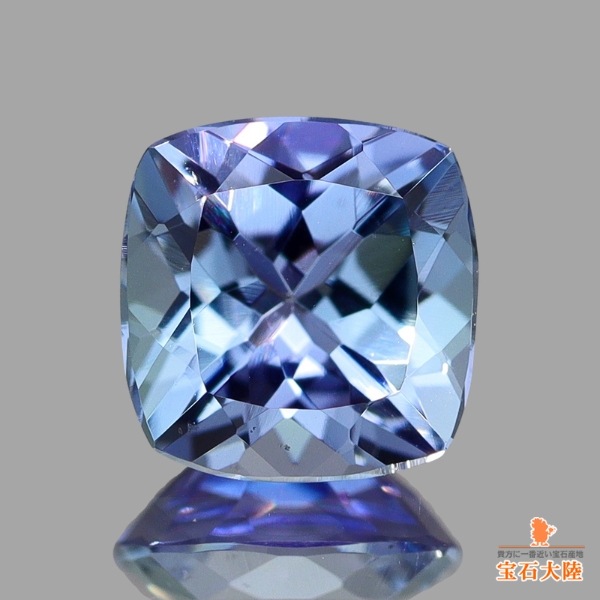 天然ゾイサイト 0.71ct 【マルチブルー】 クッション
