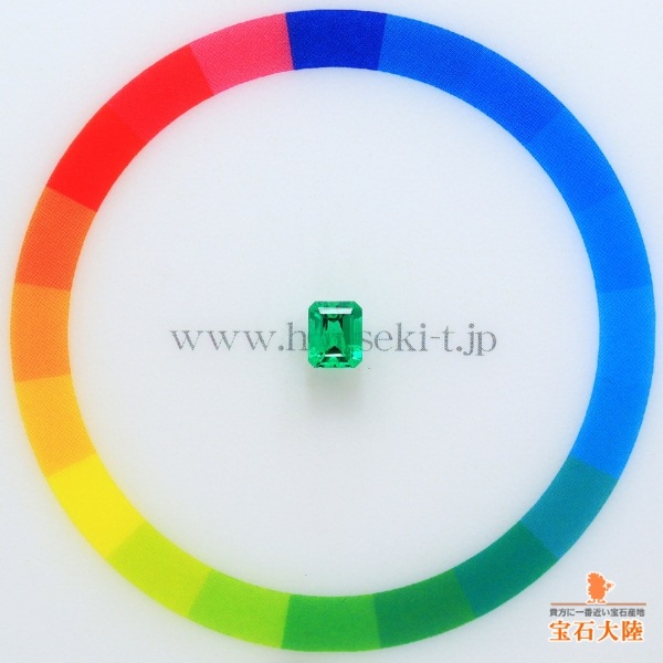 天然エメラルド 0.41ct 【ネオン美彩色・ノンオイル】 コロンビア GIA鑑別付