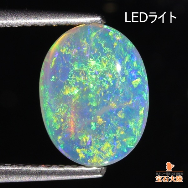 天然オパール 1.31ct 【瑞々しい青翠色】 ライトニングリッジ