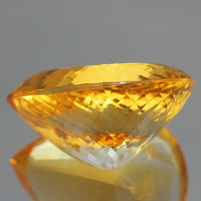 天然シトリン 115.16ct 【輝くオレンジイエロー】 大粒 中宝研