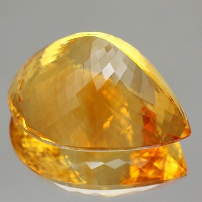 天然シトリン 115.16ct 【輝くオレンジイエロー】 大粒 中宝研