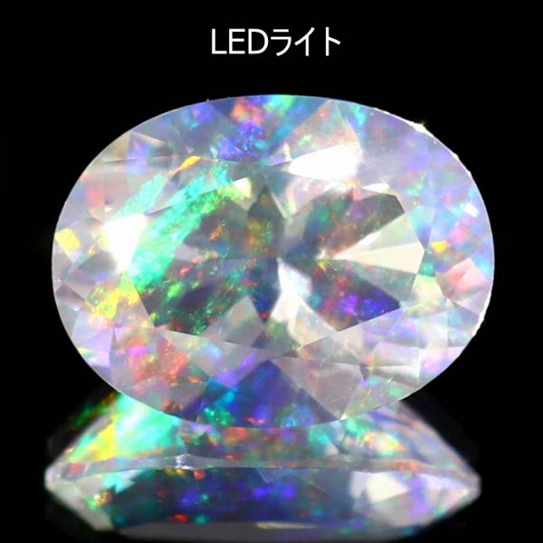 天然ウォーターオパール 0.81ct 【ファセットカット】 メキシコ