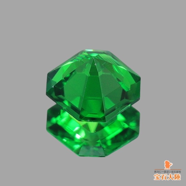 天然ツァボライトガーネット 0.21ct 【アッシャーカット】 タンザニア 
