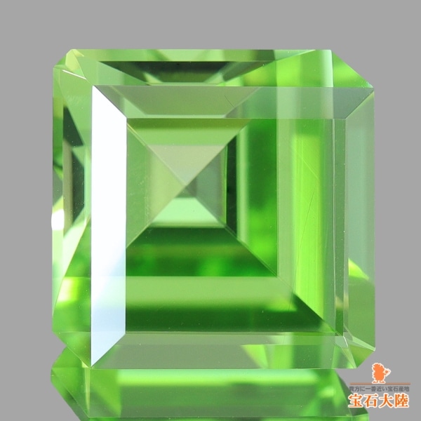 天然ペリドット 4.57ct 【ミントカラー】アメリカンカット 美品 パキスタン