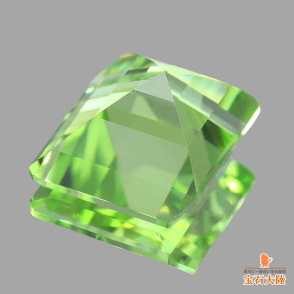 天然ペリドット 4.57ct 【ミントカラー】アメリカンカット 美品 パキスタン