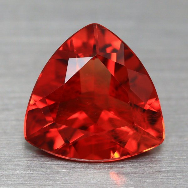 天然アンデシン 1.34ct 【オレンジニッシュレッド】 美発色