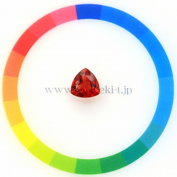 天然アンデシン 1.34ct 【オレンジニッシュレッド】 美発色