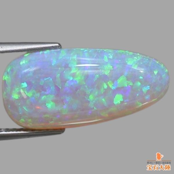 天然オパール 7.42ct【クリスタル・ネオングリーン】美品 ライトニングリッジ