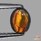 天然ブラックオパールキャッツアイ 0.45ct 【ローリングフラッシュ】 中宝研ソ付