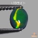 天然ブラックオパールキャッツアイ 0.45ct 【ローリングフラッシュ】 中宝研ソ付