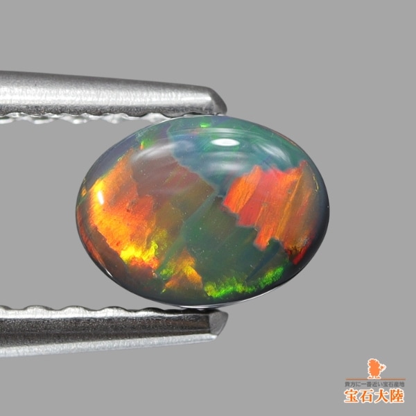 鮮色 8ct ブラックオパール ボールペン ライトニングリッジ産 天然ブラックオパール 0.34ct 【ローリングフラッシュ】ライトニングリッジ