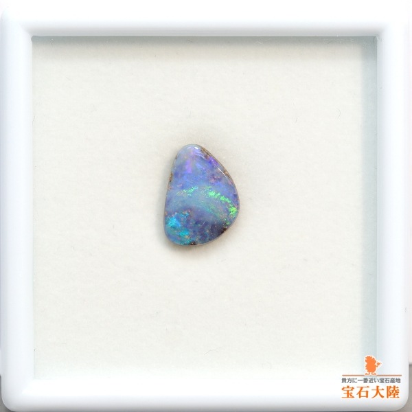 天然ボルダーオパール 3.19ct 【ミルキーブルー遊色】