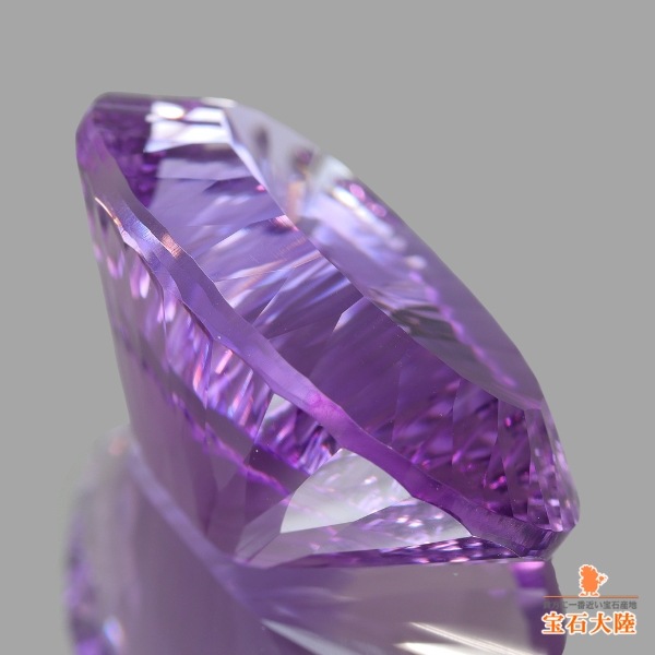 天然アメシスト 39.65ct 【コンケーブカット】 ビッグサイズ ブラジル
