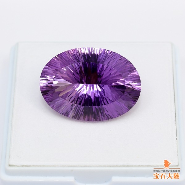 天然アメシスト 39.65ct 【コンケーブカット】 ビッグサイズ ブラジル