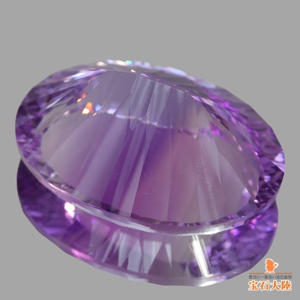 天然アメシスト 39.65ct 【コンケーブカット】 ビッグサイズ ブラジル