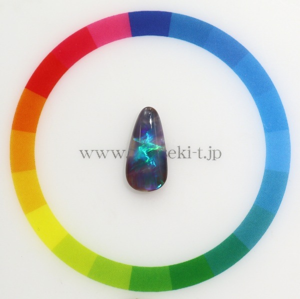 天然ブラックオパール 1.56ct 【オーロラ遊色】 天然ブラックオパール 1.56ct 【オーロラ遊色】