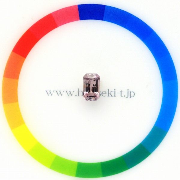 天然ダイアスポア 1.17ct 【パープリッシュピンク】 オクタゴンカット