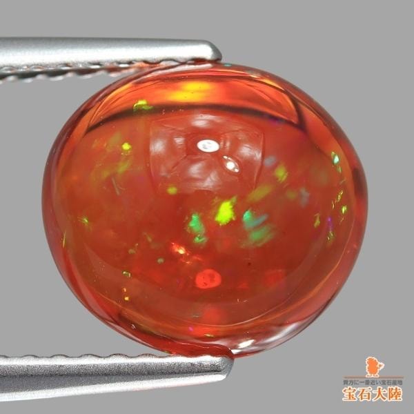 天然ファイアオパール 2.42ct 【ディープオレンジ】 メキシコ ◇コレマ品