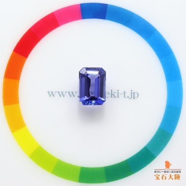 天然タンザナイト 2.87ct 【パープリッシュブルー】 オクタゴンカット