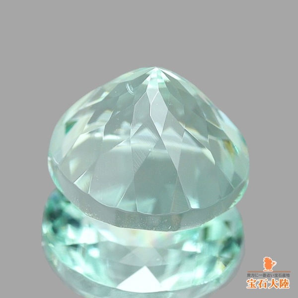 天然グリーンベリル 1.12ct 【輝くミントカラー】 ラウンド