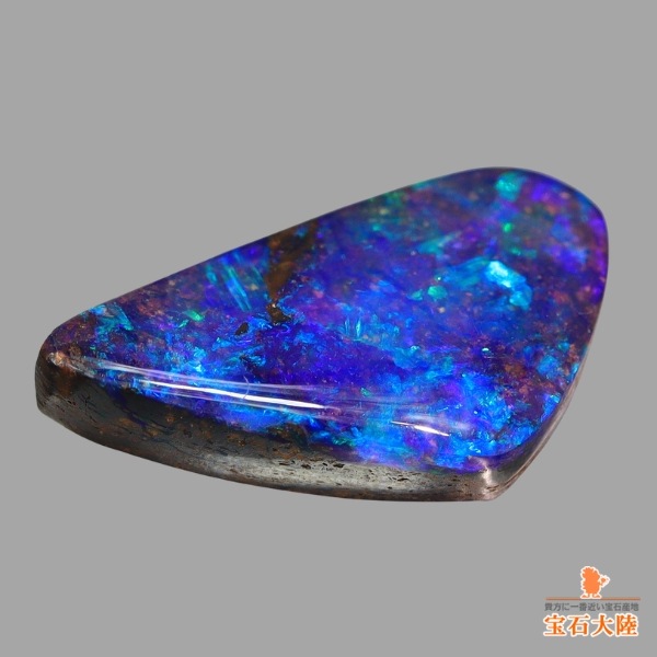 天然ボルダーオパール 2.81ct 【深海の様な青遊色】 オーストラリア
